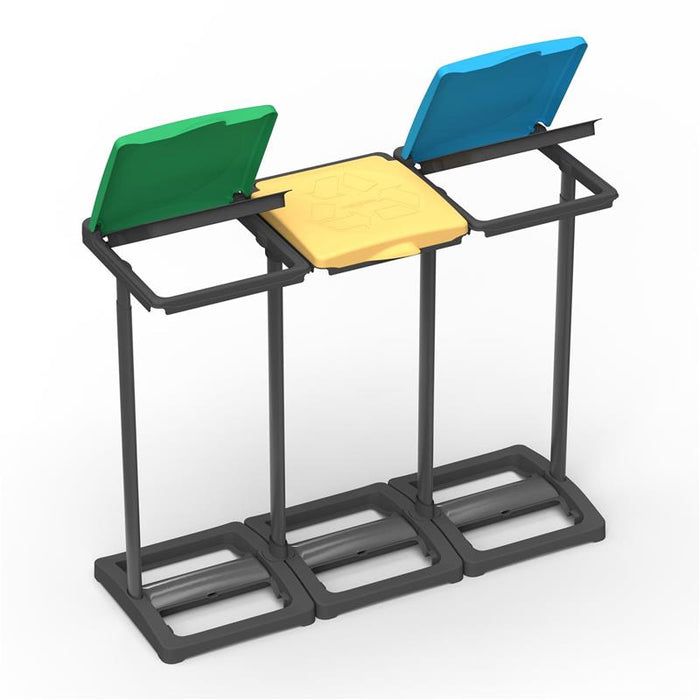 PORTASACCO-PORTARIFIUTI TRIS RACCOLTA DIFFERENZIATA 97X36X80 CM