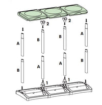 PORTASACCO-PORTARIFIUTI TRIS RACCOLTA DIFFERENZIATA 97X36X80 CM