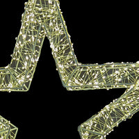 Stella Luminosa di Natale 3D in Metallo con 1800 LED luce calda Larghezza 58 cm