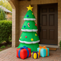 Gonfiabile Albero di Natale Grande Altezza 240 Cm Con Illuminazione Led Per Esterno