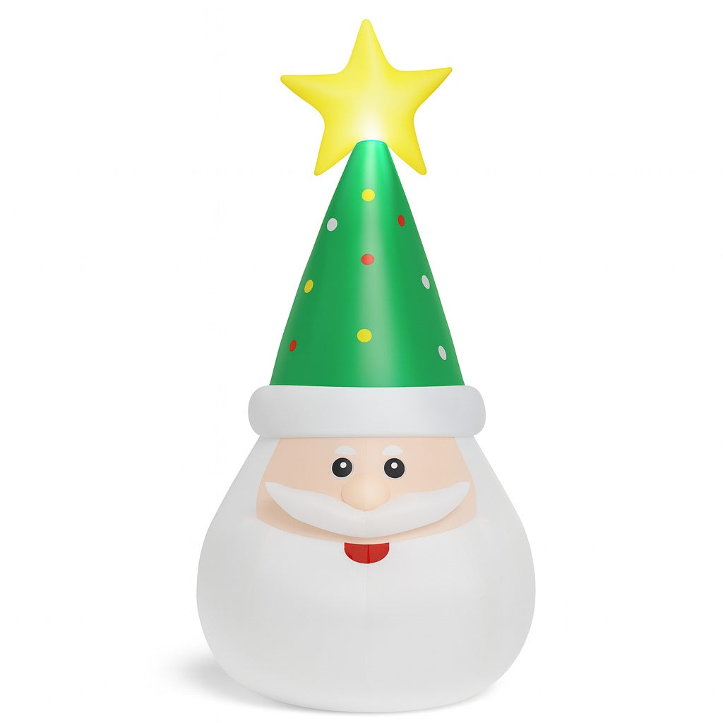 Gonfiabile Babbo Natale Grande Altezza 250 Cm Con Illuminazione Led Per Esterno