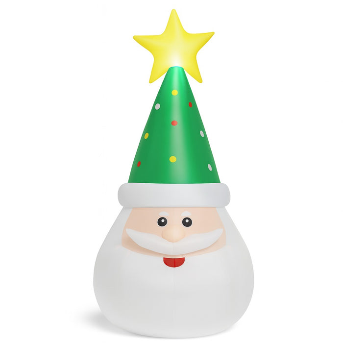 Gonfiabile Babbo Natale Grande Altezza 250 Cm Con Illuminazione Led Per Esterno