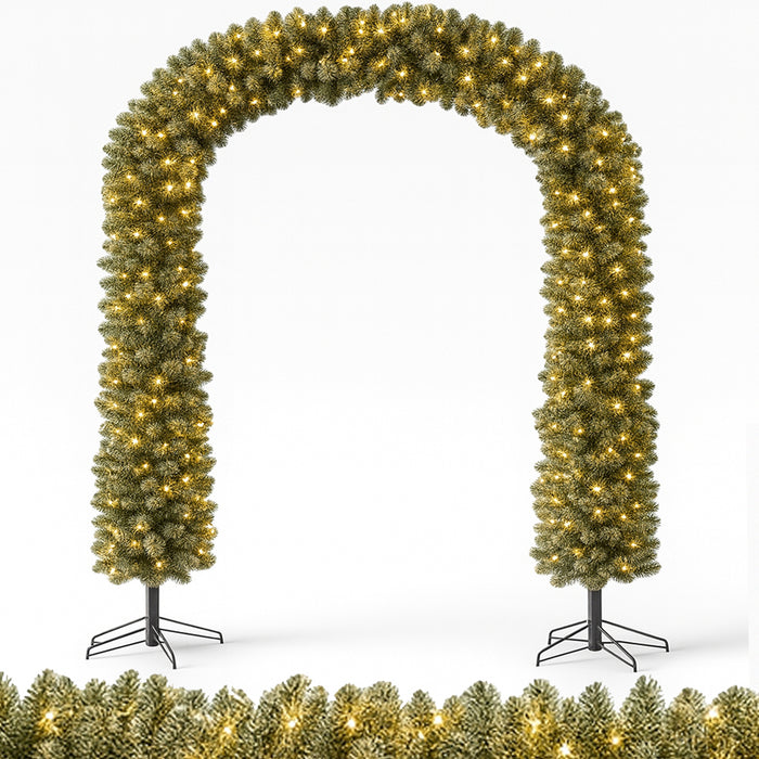 Arco Natalizio Innevato 200x240 cm con 1166 Punte e 420 LED Decorazione Natale