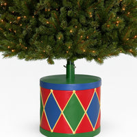 Base Albero di Natale Tamburo 22x23cm Attacco Universale Decorazione Natalizia