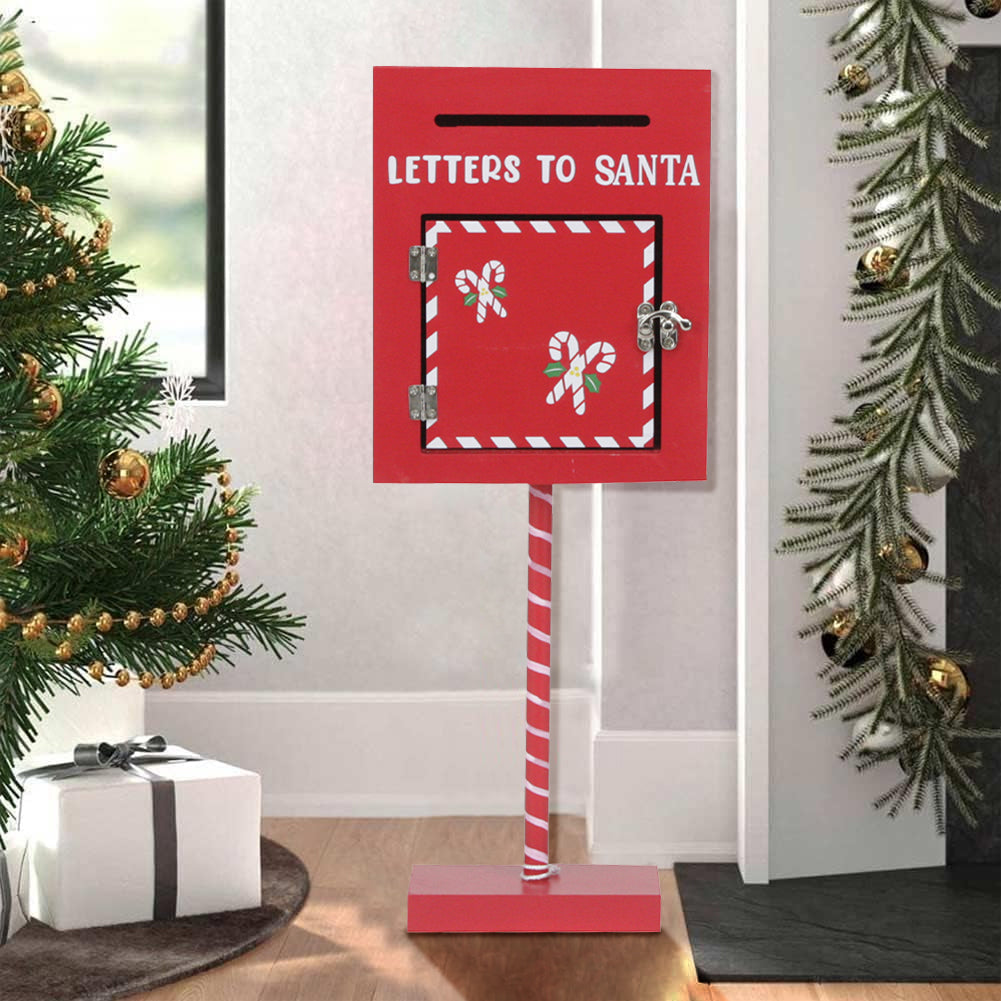 Cassetta Postale Per Letterina di Babbo Natale in Metallo Buca Lettere Natalizia