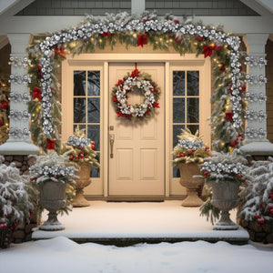 Ghirlanda Natalizia 142 Palline Natale 180cm Festone con LED Natalizio Argento