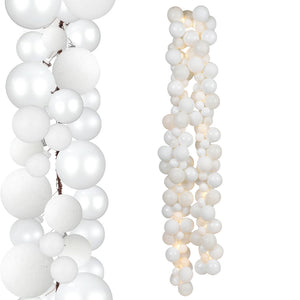 Ghirlanda Natalizia 142 Palline Natale 180cm Festone con LED Natalizio Bianco