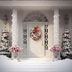 Ghirlanda Natalizia 142 Palline Natale 180cm Festone con LED Natalizio Bianco