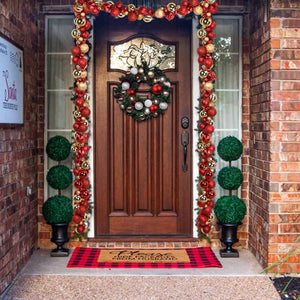 Ghirlanda Natalizia 142 Palline Natale 180cm Festone LED Natalizio Rosso e Oro