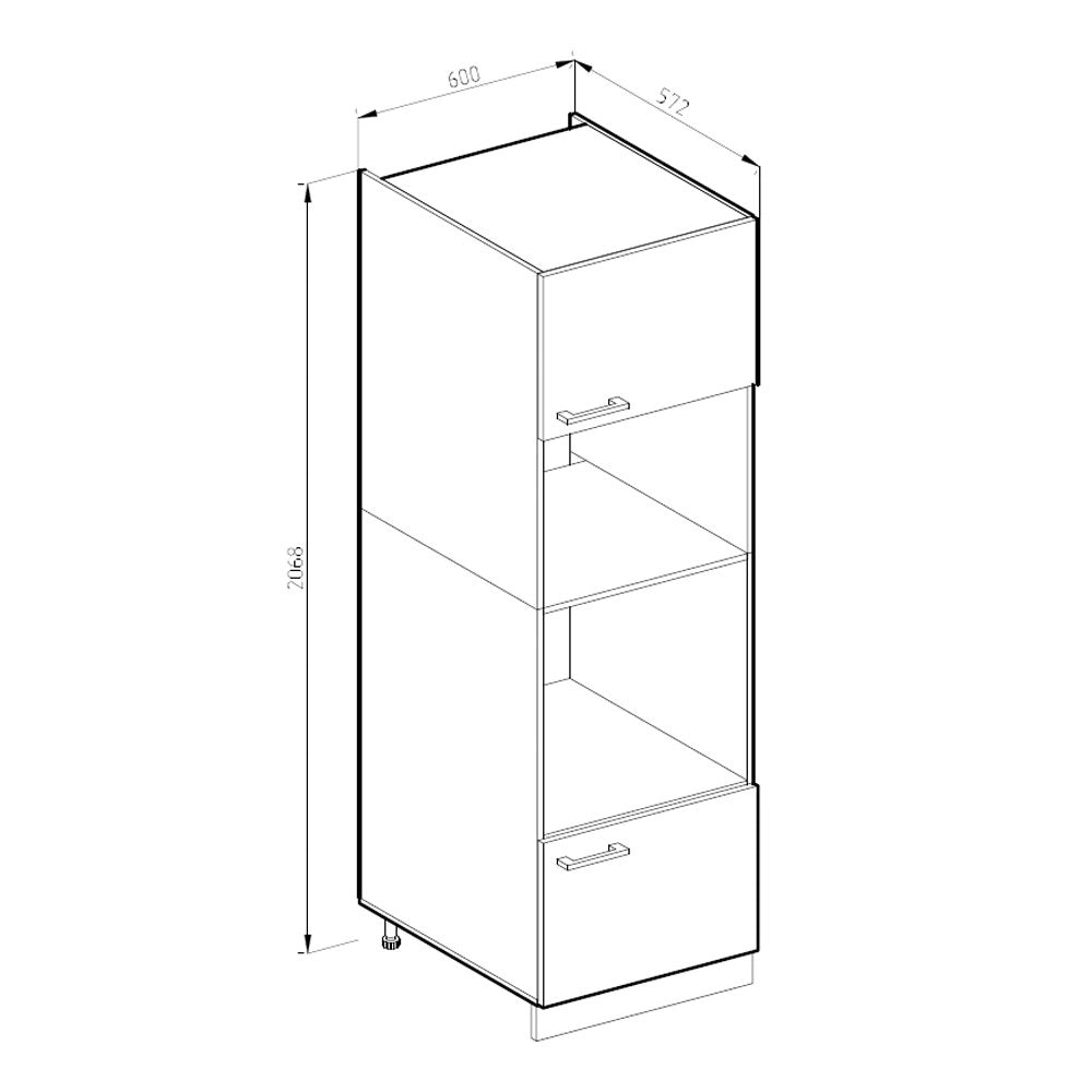 Vicco Set mobili bagno Bianco lucido 60 cm