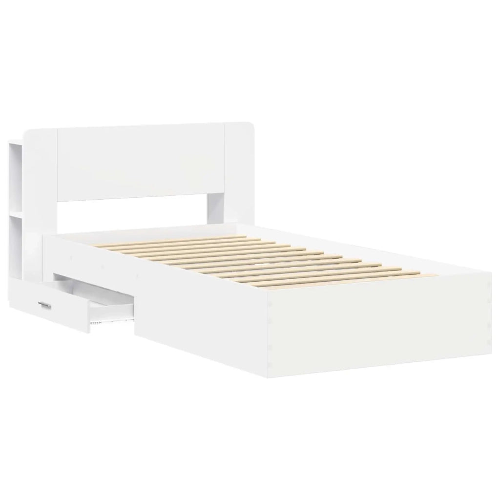 Telaio del letto con storage con testiera Bianco 80 x 200 cm 3433708