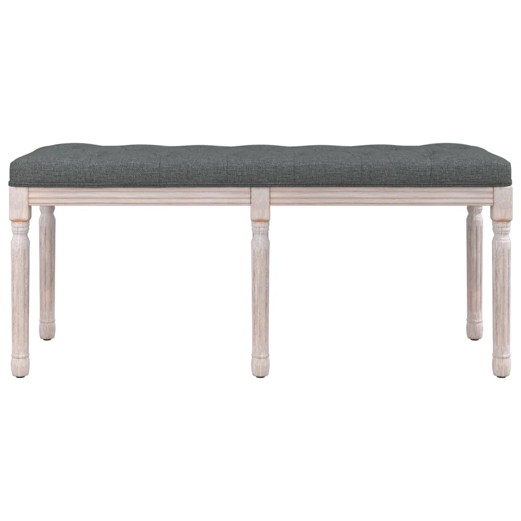 Panca-Sgabello Grigio Scuro 110x40x49 cm in Tessuto