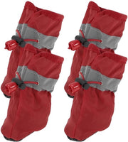 Piedi antislip per cani 4 pezzi - Scarpe per cani impermeabili - Cinturino regolabile - Scarpe leggere per cani - Comfortevole camminata