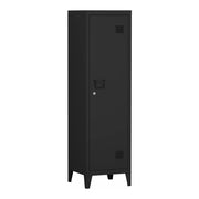Armadietto in metallo con serratura 137 x 38 x 38 cm nero 03_0006361