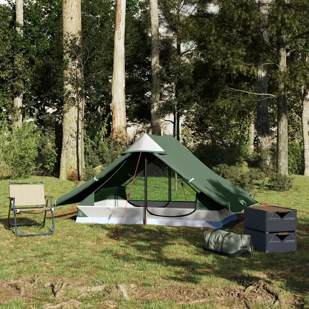 Tenda da Campeggio per 2 Persone Verde Impermeabile 4009434