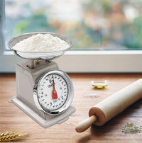 MAURY'S BILANCIA DA CUCINA IN ACCIAIO DA 5 KG DIAMETRO PIATTINO 16 CM