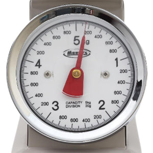 MAURY'S BILANCIA DA CUCINA IN ACCIAIO DA 5 KG DIAMETRO PIATTINO 16 CM