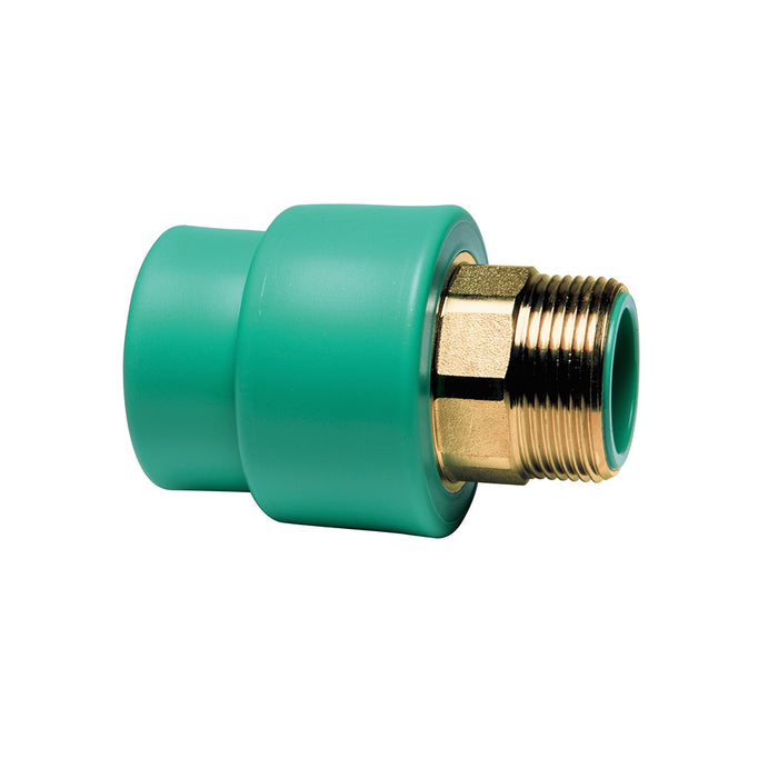 Manicotto diritto mf con inserto ottone filettato in ppr polipropilene verde