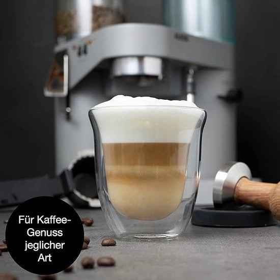 bicchieri di vetro di borosilicato termoresistente, bicchieri per tè, caffè, cappuccino, acqua, succo, tè freddo, bicchieri per caffè, 4
