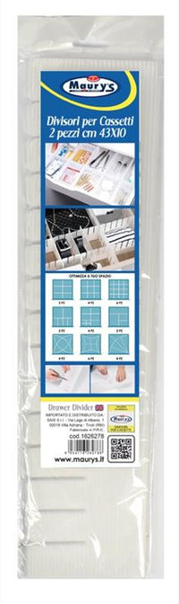 KIT SET 3 PZ MAURY'S DIVISORI PER CASSETTI 2PZ 43X10CM
