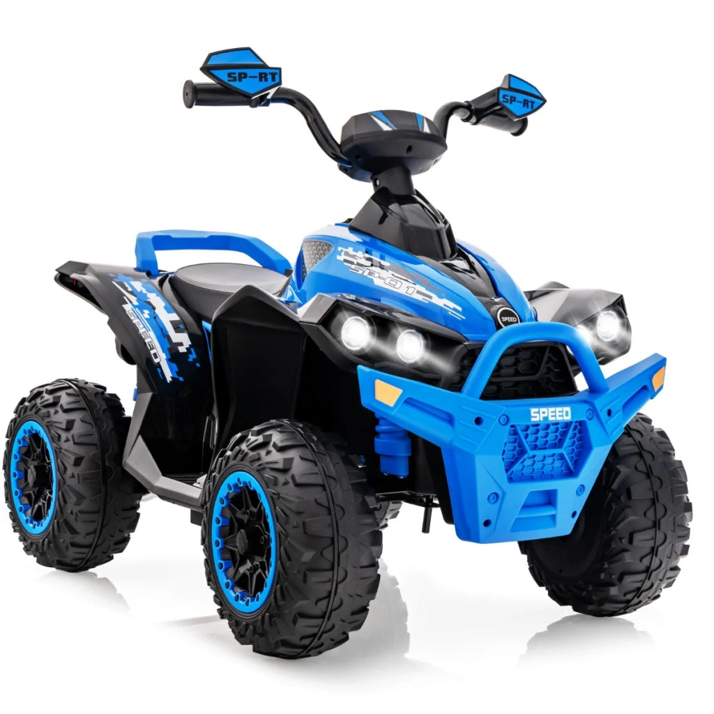Auto elettrica per bambini 96 x 58 x 72 cm avvio graduale musica atmosfera realistica in PP blu e metallo 20_0013330