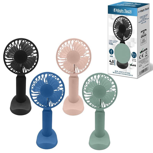 HIGH-TECH MINI VENTILATORE WIRELESS RICARICABILE IN COLORE ASSORTITO