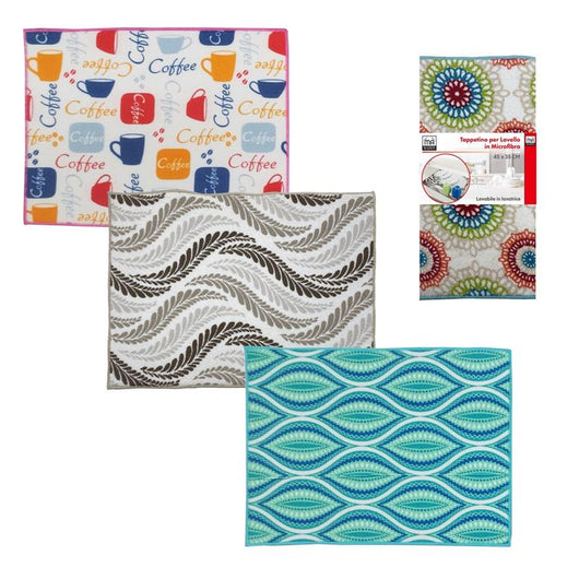 MA MAISON TAPPETINO PER LAVELLO IN MICROFIBRA 45X35 CM LVBILE IN LAVATRICE FANTASIE ASSORTITE