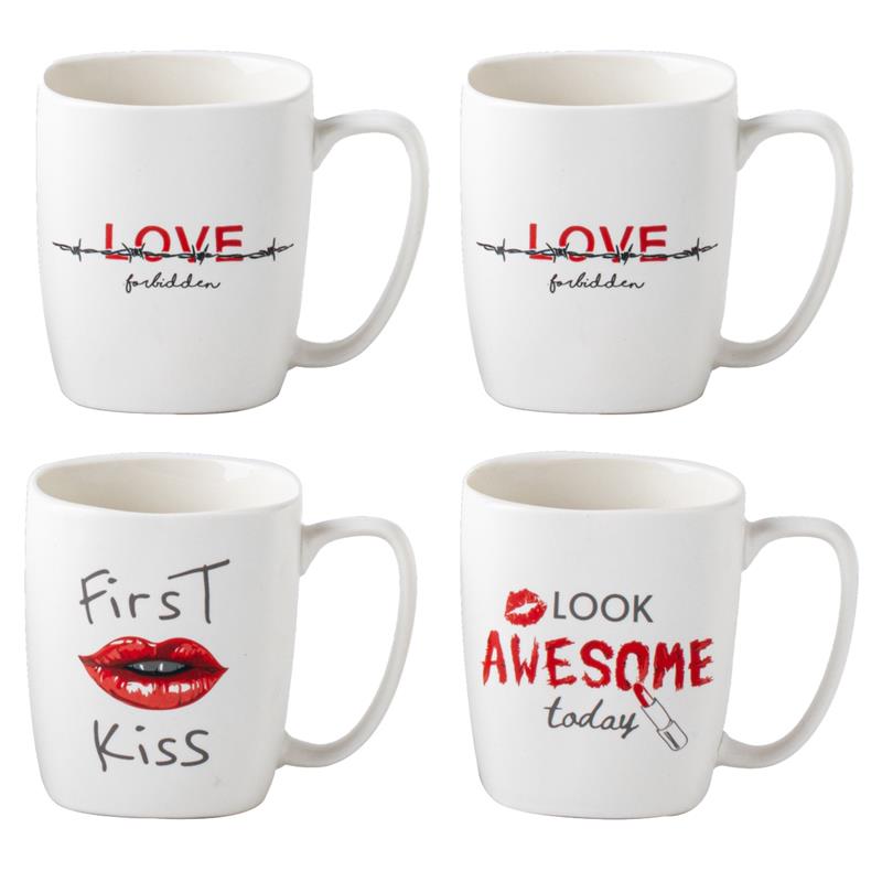 MAURY'S TAZZA KISS CON DECORO ASSORTITO DA 390 CC