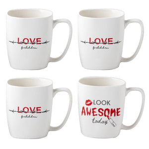 MAURY'S TAZZA KISS CON DECORO ASSORTITO DA 390 CC