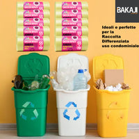 150 x Sacchetti per spazzatura Ambra Trasparenti Grandi e Resistenti 55 x 70 cm LDPE