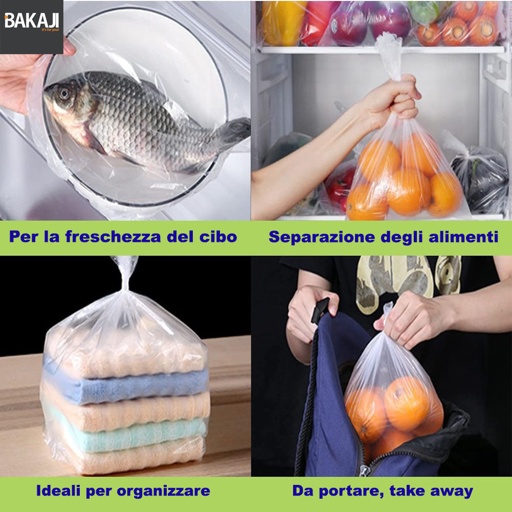 3 x Rotoli Sacchetti Freezer per Alimenti 900 sacchi Congelatore Frigo 28x42cm