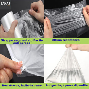 3 x Rotoli Sacchetti Freezer per Alimenti 1080 sacchi Congelatore Frigo 22x32 cm