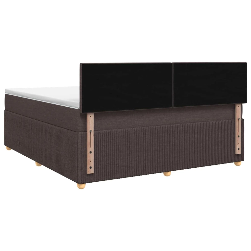 Letto box spring con materasso Marrone Scuro 180 x 200 cm 3451527