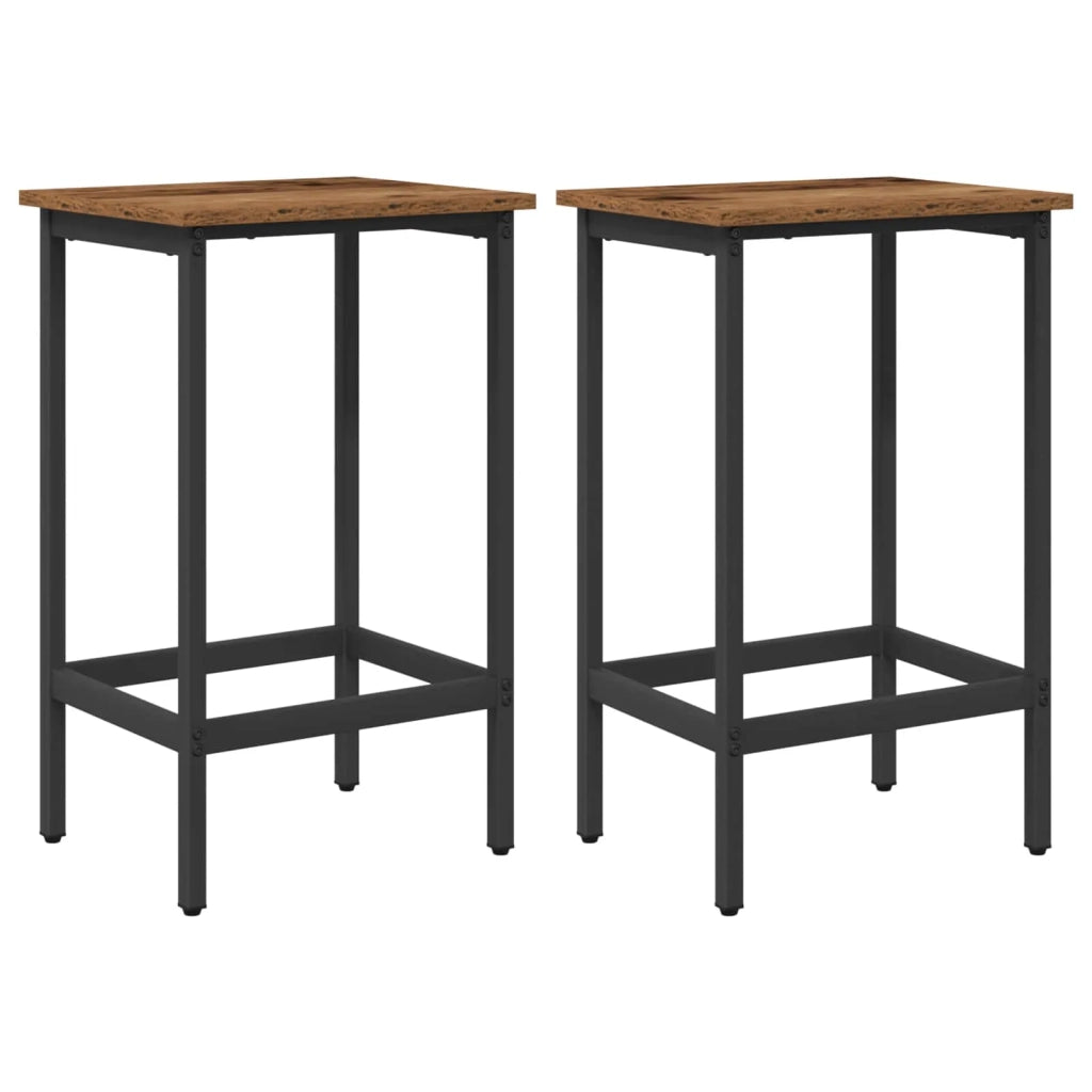 Sgabello da bar 2 pcs Legno antico 40 x 32 x 64 cm 8006136