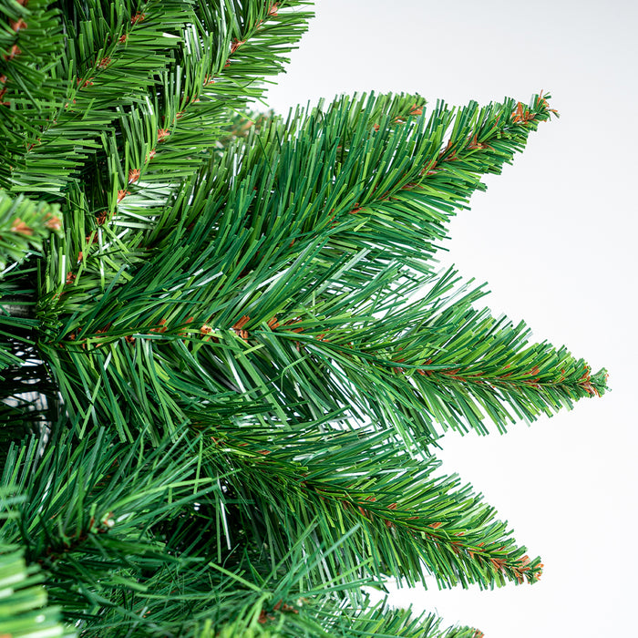 Albero di Natale Verde Canberra 240 cm Foltissimo con 1586 Punte Rami Innesto