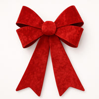 Fiocco Natalizio Fuoriporta 45x60cm Tessuto Decorazione Addobbo Natalizio Rosso