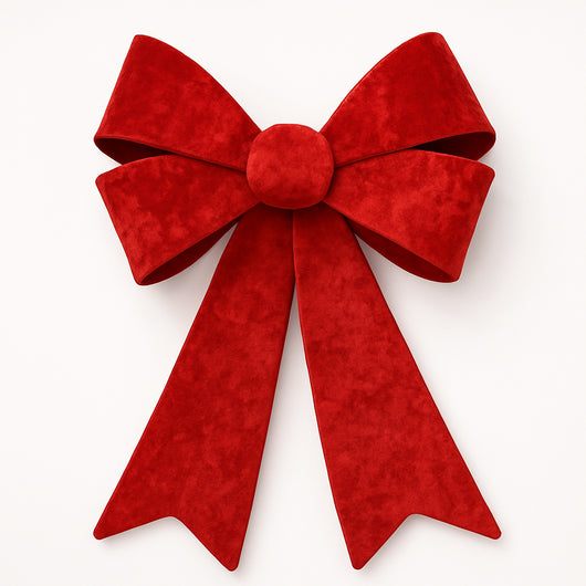 Fiocco Natalizio Fuoriporta 45x60cm Tessuto Decorazione Addobbo Natalizio Rosso