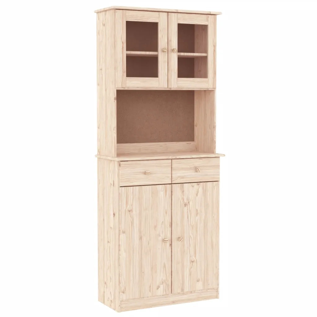 Credenza ALTA 77x35x188 cm in Legno Massello di Pinocod mxl 77456