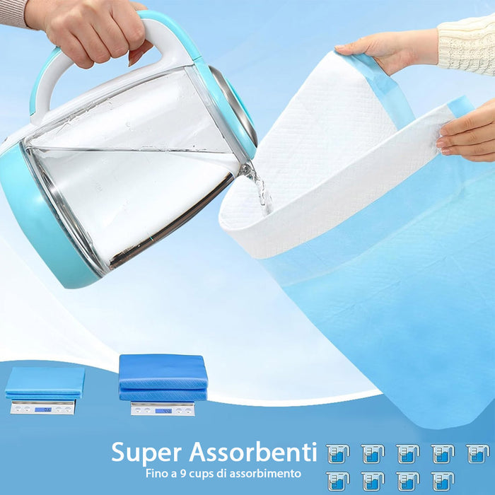 120 x Traversine per Cani tappetini igienici con adesivi Super assorbenti 60x60 cm