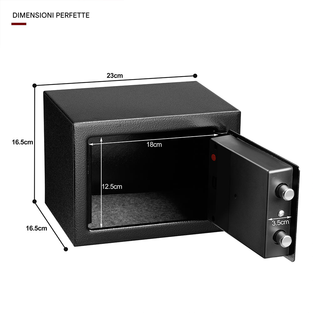 Cassaforte a Muro Numerica Digitale Elettronica 23x17x17cm Sicurezza Casa Hotel