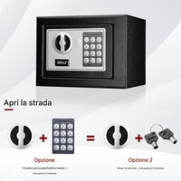Cassaforte a Muro Numerica Digitale Elettronica 23x17x17cm Sicurezza Casa Hotel