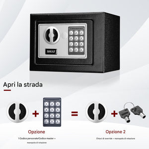 Cassaforte a Muro Numerica Digitale Elettronica 23x17x17cm Sicurezza Casa Hotel