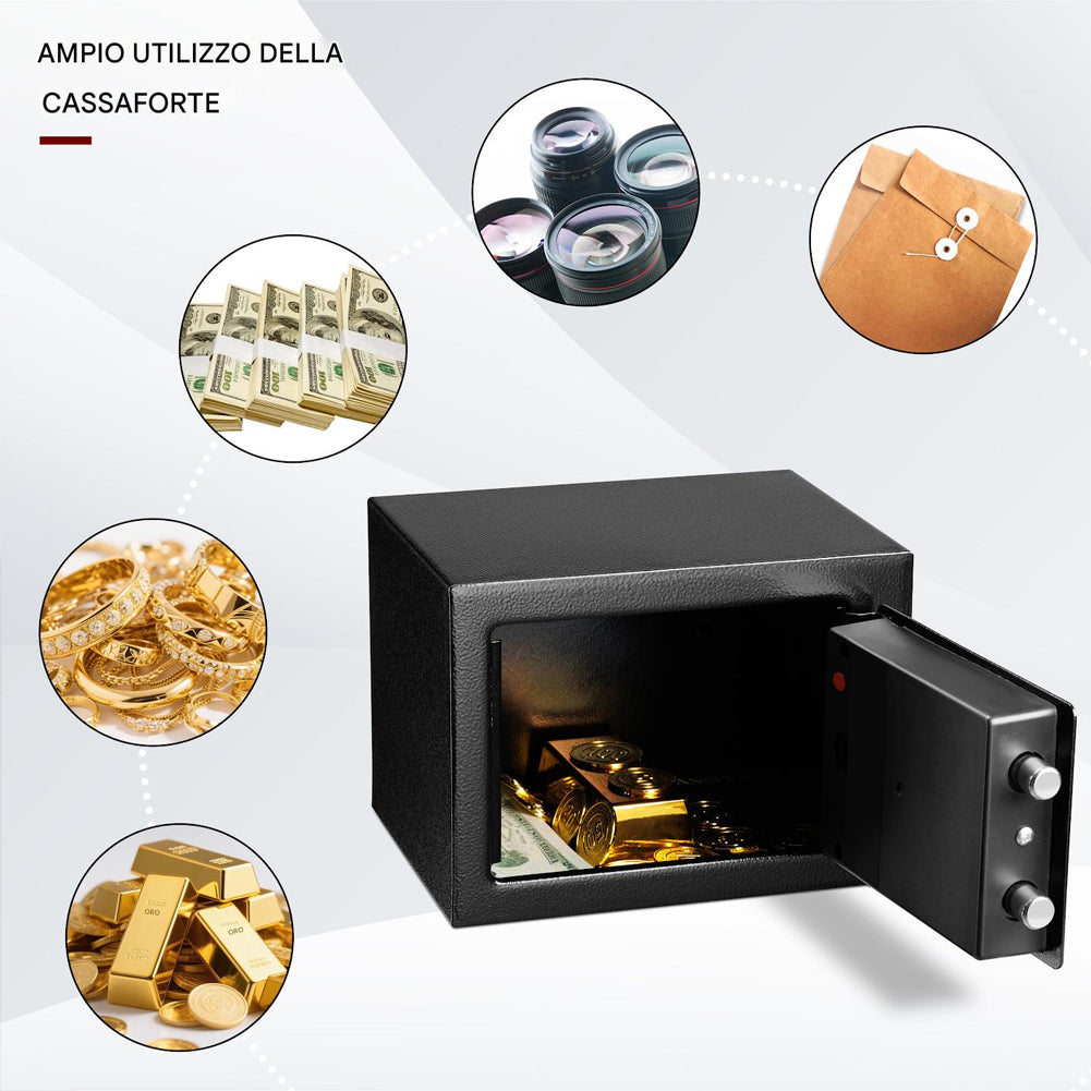 Cassaforte a Muro Numerica Digitale Elettronica 23x17x17cm Sicurezza Casa Hotel