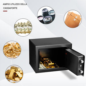 Cassaforte a Muro Numerica Digitale Elettronica 23x17x17cm Sicurezza Casa Hotel