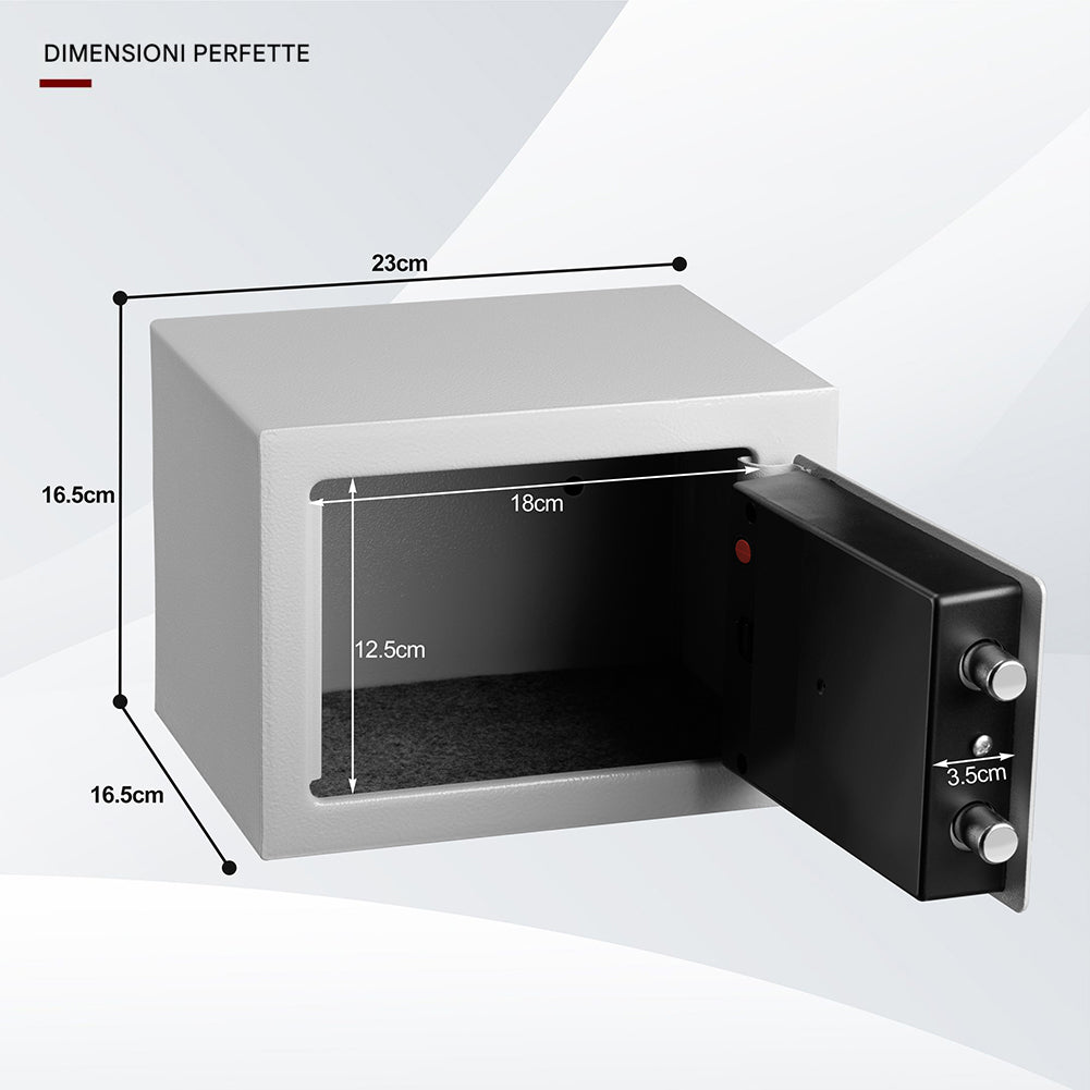 Cassaforte a Muro Numerica Digitale Elettronica 23x17x17cm Sicurezza Casa Hotel