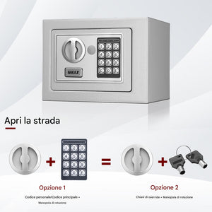 Cassaforte a Muro Numerica Digitale Elettronica 23x17x17cm Sicurezza Casa Hotel