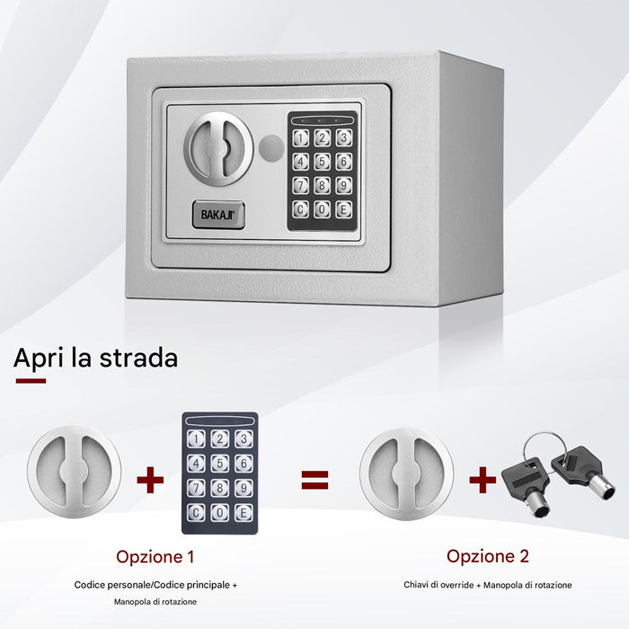 Cassaforte a Muro Numerica Digitale Elettronica 23x17x17cm Sicurezza Casa Hotel