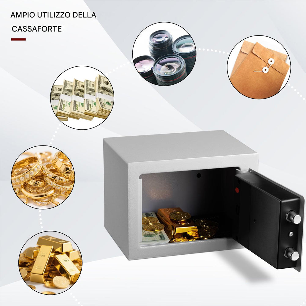 Cassaforte a Muro Numerica Digitale Elettronica 23x17x17cm Sicurezza Casa Hotel