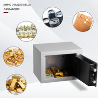 Cassaforte a Muro Numerica Digitale Elettronica 23x17x17cm Sicurezza Casa Hotel