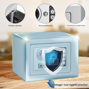 Cassaforte a Muro Numerica Digitale Elettronica 23x17x17cm Sicurezza Casa Hotel